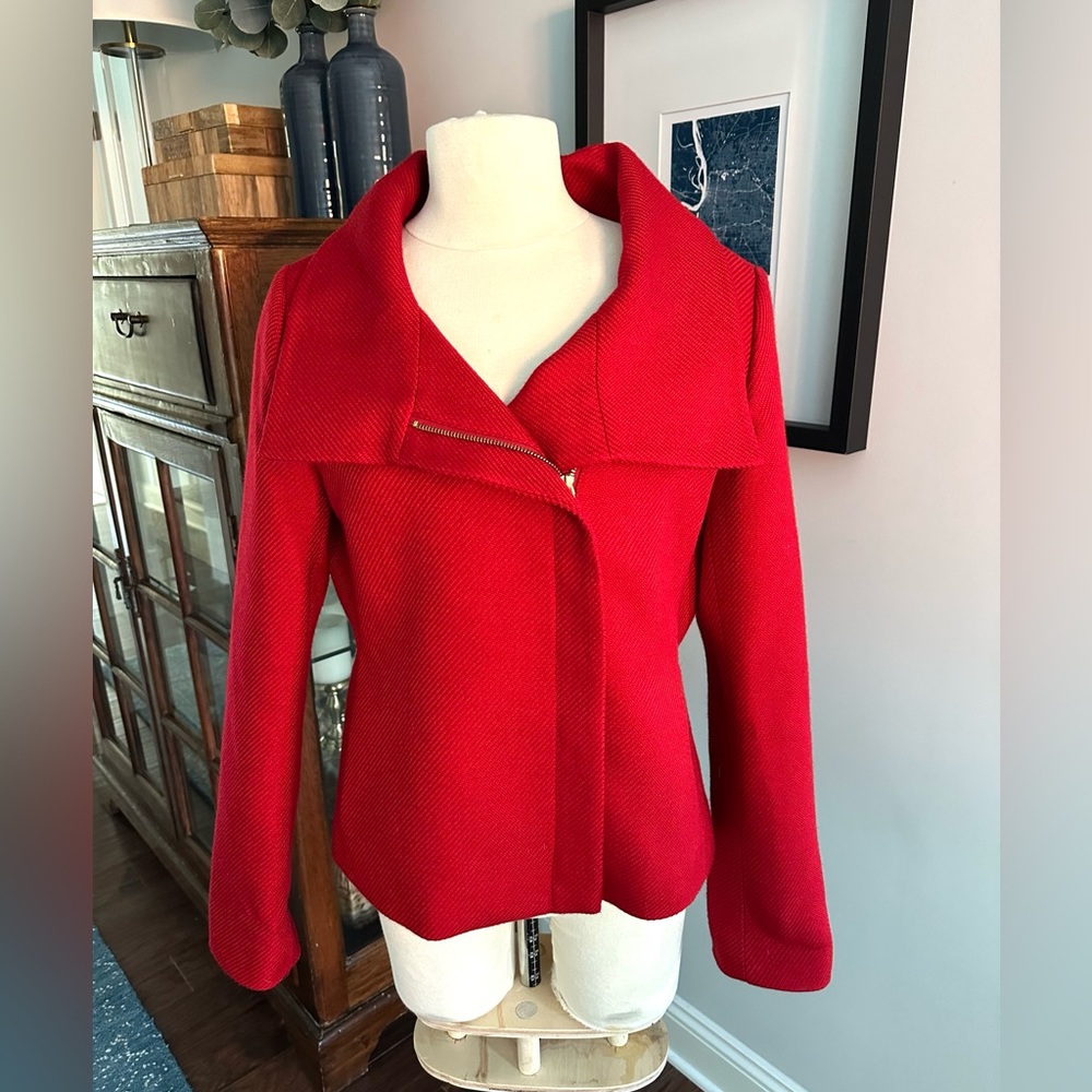 Talbots Funnel Neck Moto Jacket